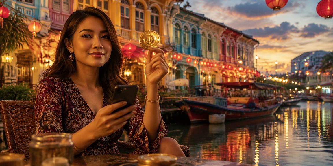 Pengguna di Pulau Pinang melayari platform 2330 untuk maklumat badminton melalui telefon
